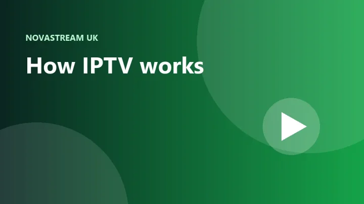 Diagram-style illustration of a stream travelling from server to TV