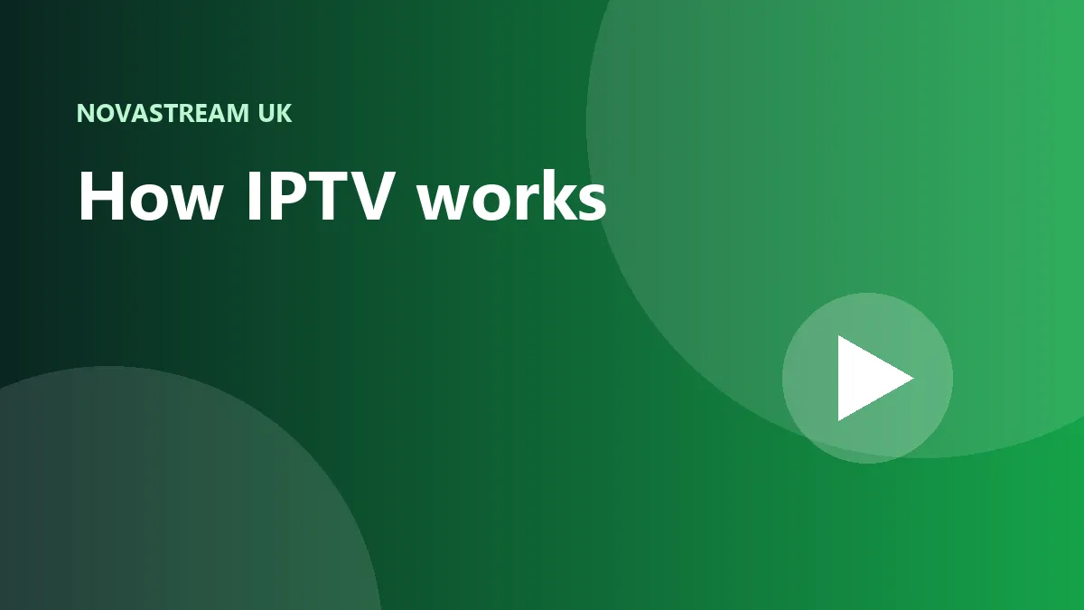 Diagram-style illustration of a stream travelling from server to TV